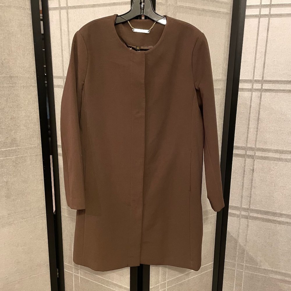 IMAN Brown Coat With Front Buttons